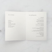 Sage Groen | Chic Bloem Bruiloftsprogramma Programma (Binnen)