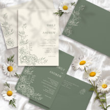 Sage Groen Chic Botanische Madeliefjes Tuin Bruilo