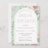 Sage Groen Chinoiserie Botanisch Vrijgezellenfeest Kaart (Voorkant)