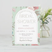 Sage Groen Chinoiserie Botanisch Vrijgezellenfeest Kaart (Staand voorkant)