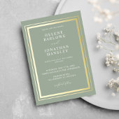 Sage Groen Chique Moderne Minimalistische Elegante Kaart