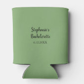 Sage Groen Classy Bruiloft Bachelorette Favor Gift Blikjeskoeler (Achterkant)