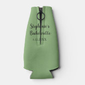 Sage Groen Classy Bruiloft Bachelorette Favor Gift Flesjeskoeler (Achterkant)