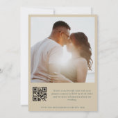 Sage Groen & Cream Vette Typografie QR Code Bruilo Kaart (Achterkant)