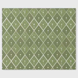 Sage Groen Diamant Modern Scandinavisch Cadeaupapier