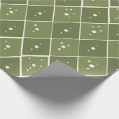 Sage Groen Diamant Modern Scandinavisch Cadeaupapier (Hoek)