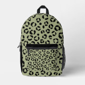 Sage Groen Dier Bedrukte Rugzak (Voorkant)