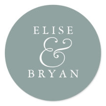 Sage Groen Eenvoudig Modern Elegant Bruiloft