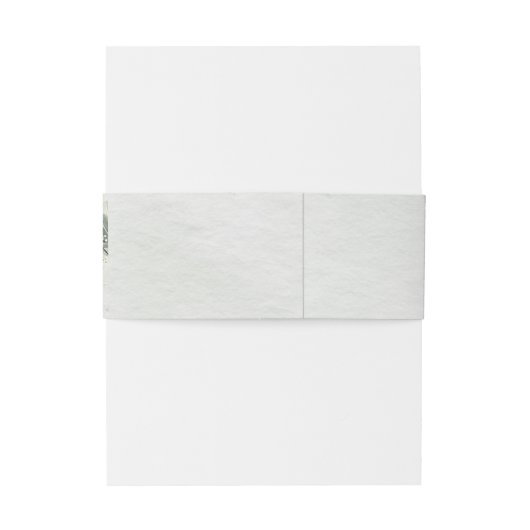 Sage groen eenvoudig rustiek Boho bruiloft Uitnodigingen Wikkel (Achterkant Voorbeeld)