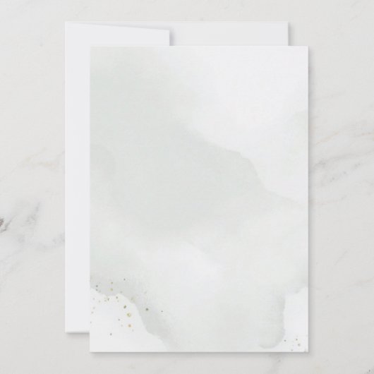 Sage Groen Elegant Eucalyptus Botanische Bruiloft Kaart (Achterkant)