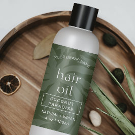 Sage Groen Elegante 4 OZ Huidverzorgingsfles Wrap Rechthoekige Sticker