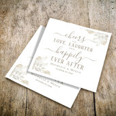 Sage Groen Elegante Kalligrafie Huwelijk Custom Servet