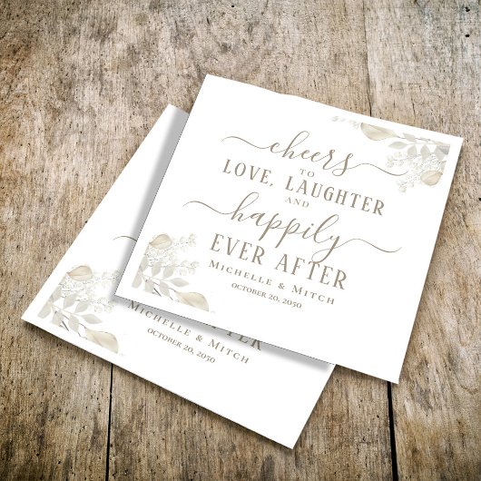 Sage Groen Elegante Kalligrafie Huwelijk Custom Servet