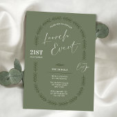 Sage Groen Elegante Salon Business Grand Opening Kaart