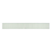 Sage Groen en Crème Plaid Rustiek Grosgrain Lint (Voorkant)
