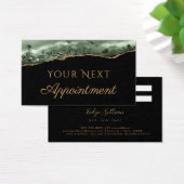 Sage groen en goud agaat afspraakkaart visitekaartje (Bureau)