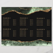 Sage groen en goud agaat brochure (Achterkant)