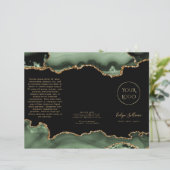 Sage groen en goud agaat brochure (Staand voorkant)