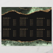 Sage groen en goud agaat brochure (Achterkant)