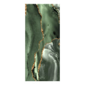 Sage groen en goud agaat prijslijst reclamekaart (Achterkant)