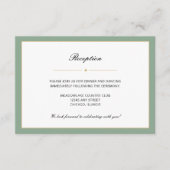Sage Groen en Goud | Ontvangst Informatiekaartje (Voorkant)