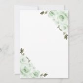 Sage Groen en Goud Quinceañera uitnodiging (Achterkant)