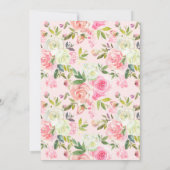 Sage Groen en Roze Bloemen Sikh Ik Onkar Bruiloft Kaart (Achterkant)