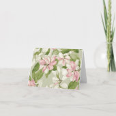 Sage Groen en Roze Magnolias Moederdag Feestdagen Kaart (Voorkant)