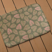 Sage Groen en Roze Polka Dot Plant Bladeren Badmat