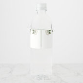 Sage Groen en Wit Bloemen Bruiloft Welkom Waterfles Etiket (Achterkant)