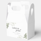 Sage Groen en Wit Bloemen Liefde is Zoete Bruiloft Bedankdoosjes (Geopend)