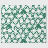 Sage groen en wit geometrisch patroon cadeaupapier (Vlak)