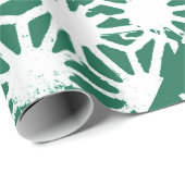 Sage groen en wit geometrisch patroon cadeaupapier (Rol Hoek)