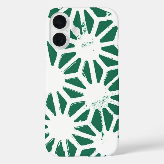 Sage groen en wit geometrisch patroon Case-Mate iPhone case (Achterkant)
