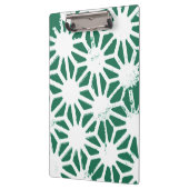 Sage groen en wit geometrisch patroon klembord (Links)