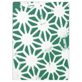 Sage groen en wit geometrisch patroon klembord (Achterkant)