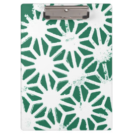 Sage groen en wit geometrisch patroon klembord