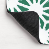 Sage groen en wit geometrisch patroon muismat (Hoek)