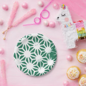 Sage groen en wit geometrisch patroon papieren bordje (Feest)