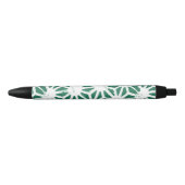 Sage groen en wit geometrisch patroon zwarte inkt pen (Voorkant)