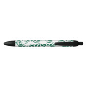 Sage groen en wit geometrisch patroon zwarte inkt pen (Achterkant)