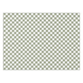Sage groen en wit geruit Controleer katoen dineren Tafelkleed (Voorkant (Horizontaal))