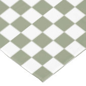 Sage groen en wit geruit Controleer katoen dineren Tafelkleed (Gekanteld)