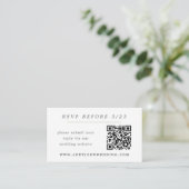 Sage Groen en Wit Online RSVP Insert Kaart (Staand voorkant)