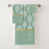 SAGE GROEN  EUCALYPTUS BATHROOM TOWEL SET BAD HANDDOEK (Insitu)