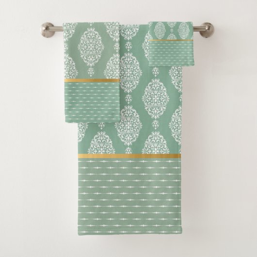 SAGE GROEN EUCALYPTUS BATHROOM TOWEL SET BAD HANDDOEK (Insitu)