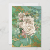 SAGE GROEN EUCALYPTUS MARBLE WEDDING INVITATION KAART (Achterkant)