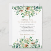 Sage Groen Eucalyptus Rustiek groen Baby shower Bedankkaart (Voorkant)