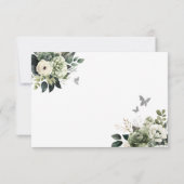 Sage Groen Geometrisch Koninklijke Prinses Quincea RSVP Kaartje (Achterkant)