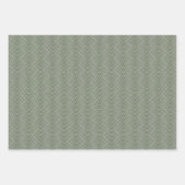 Sage Groen Geometrisch modern patroon Inpakpapier Vel (Voorkant 3)